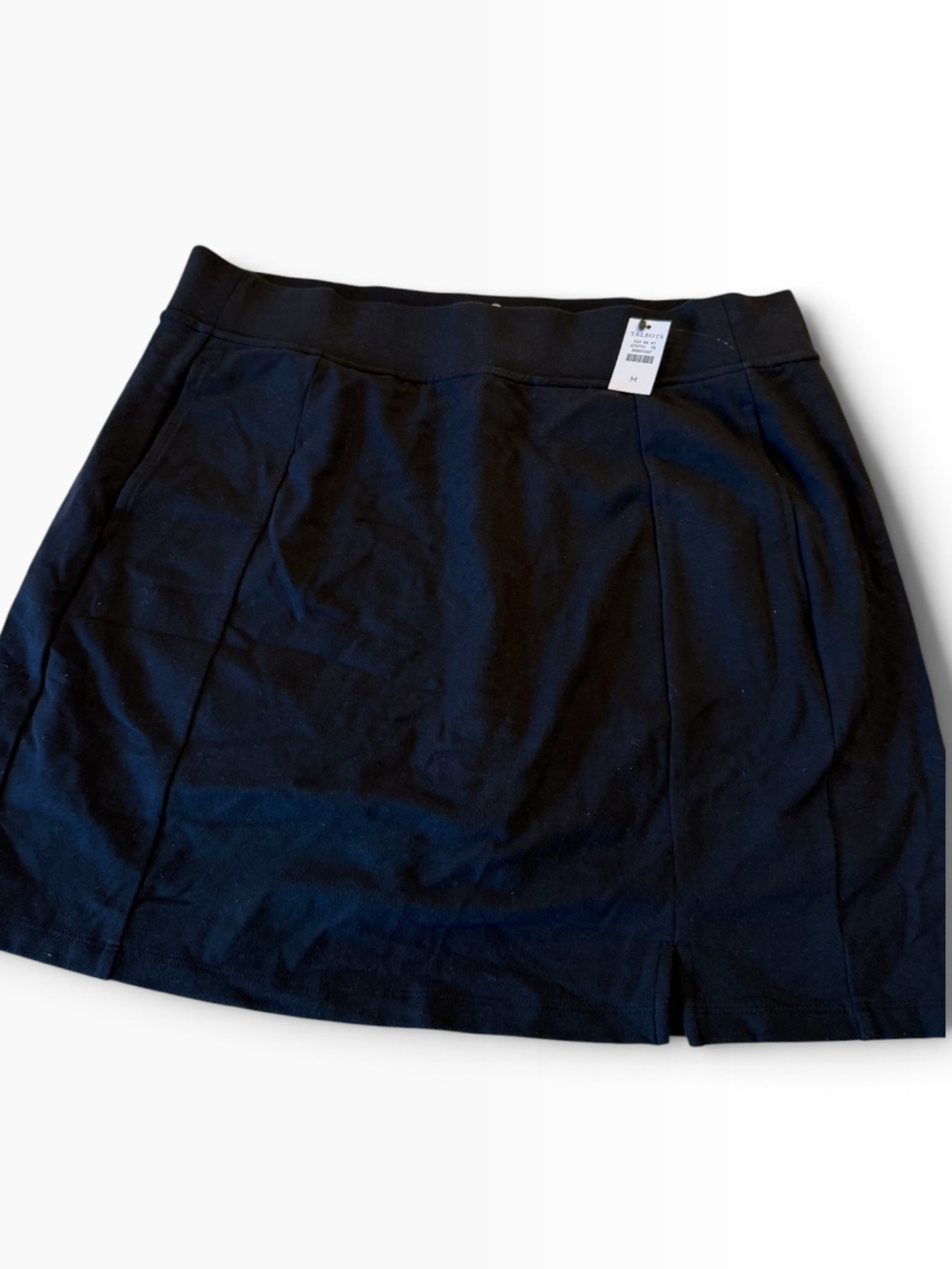 T by Talbots Women’s Black Pleated Active Skort Built-In Shorts Pockets NWT M